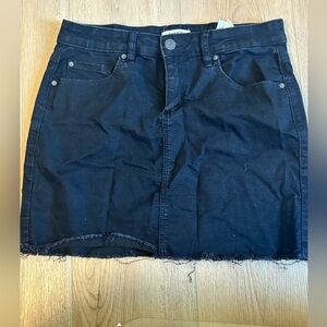 Black Distressed Jean Skirt from Garage size Medium